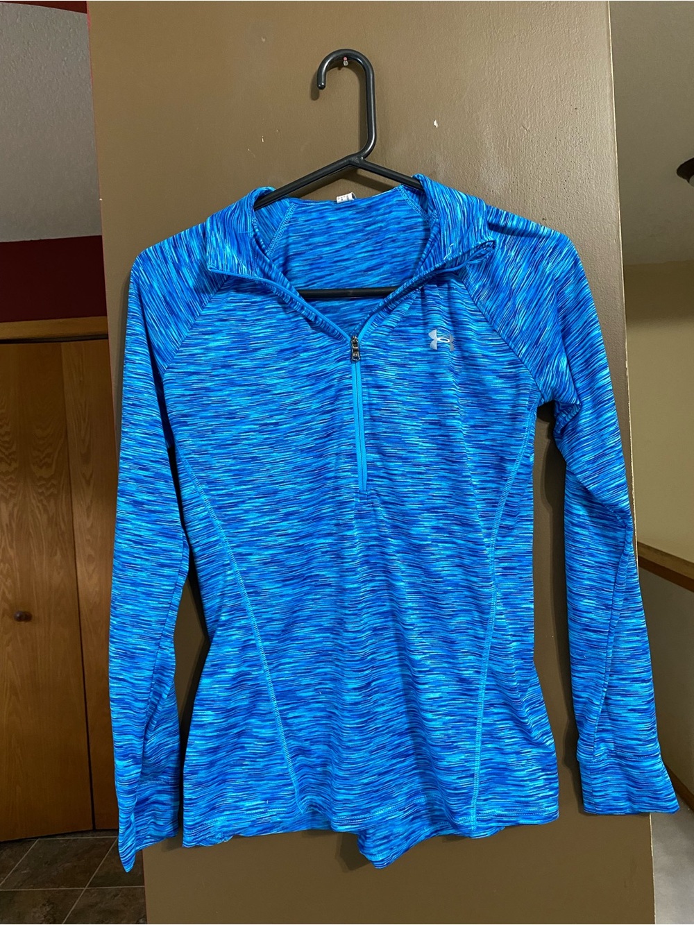 Under Armour Women's Electric Blue Quarter-Zip Space-Dye Pullover
